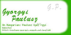 gyorgyi paulusz business card